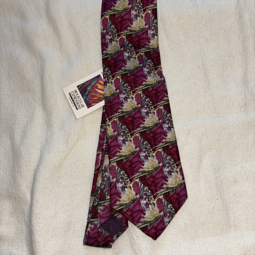 Cocktail Collection Silk Tie WINE As Seen Under The Microscope 56"‎